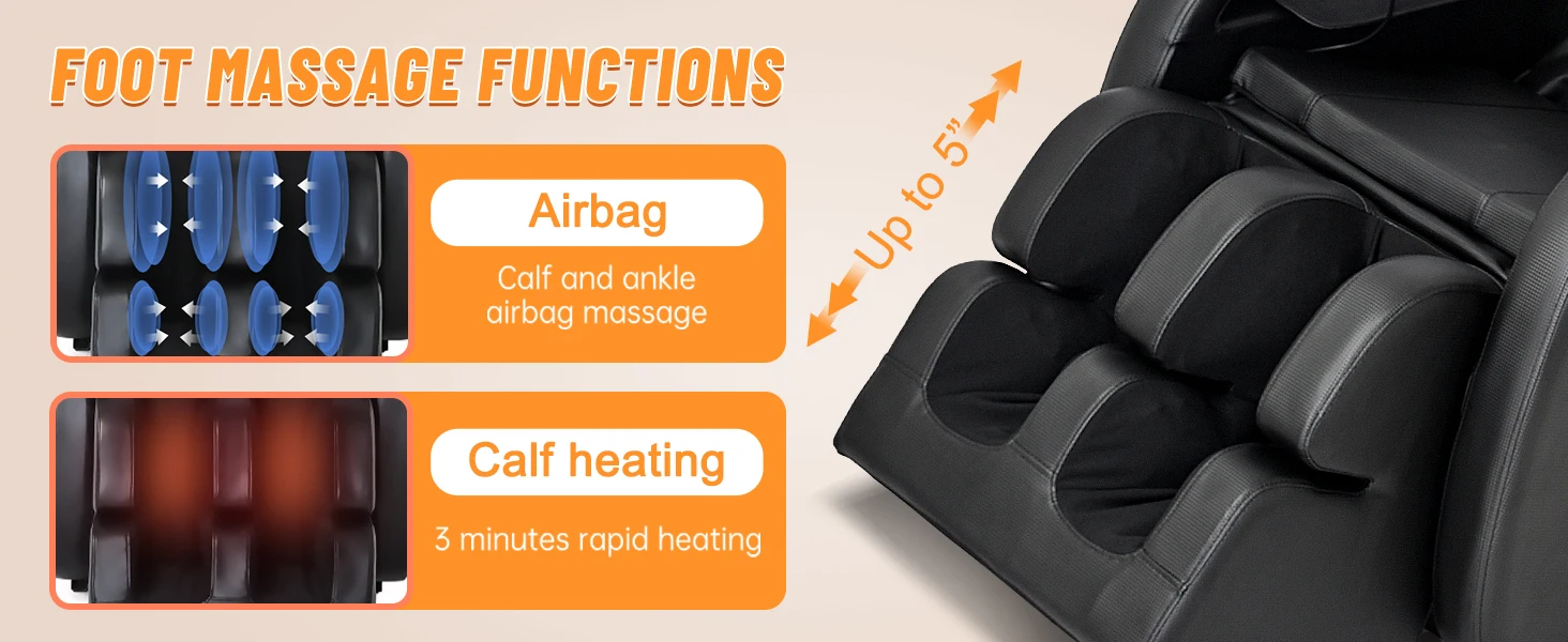Full Body Massage Chair with Zero Gravity & Remote Control