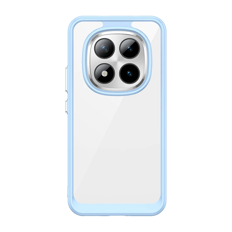 Clear Hard PC Back + Soft TPU Edge Colorful Protective Transparent Cover