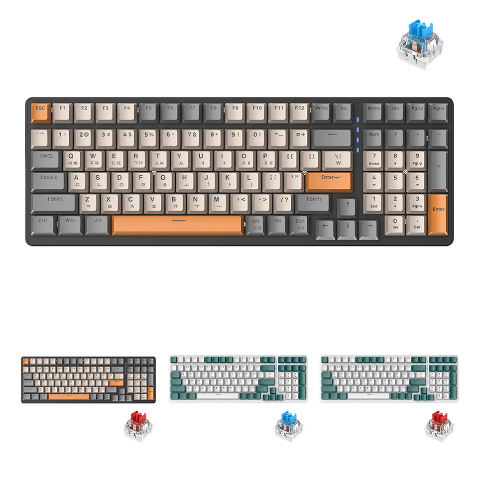 Bluetooth Gaming Keyboard 100 Keys Wireless Keypad