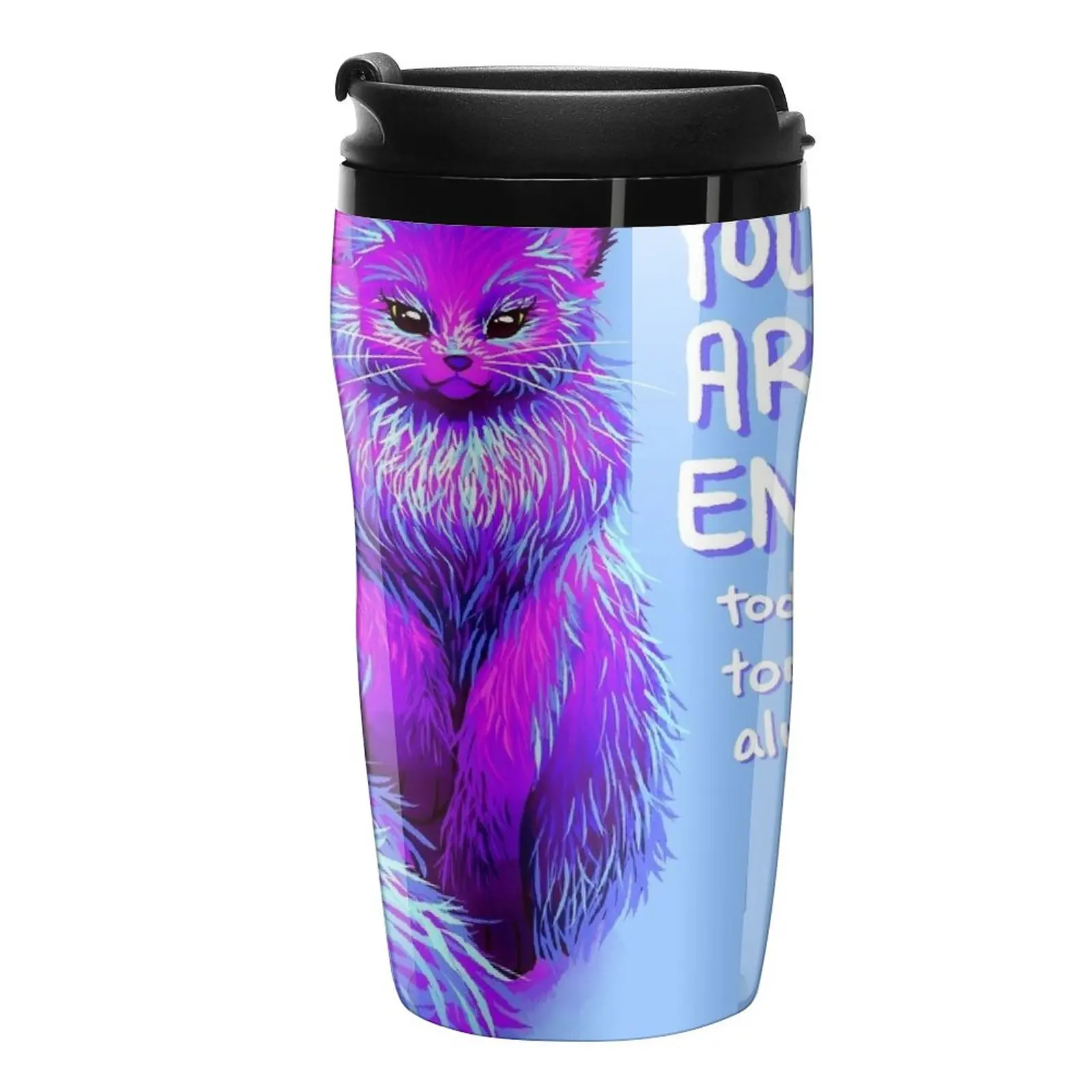 

New YOU ARE ENOUGH Magical Maine Coon Cat Travel Coffee Mug Coffee Mug Espresso