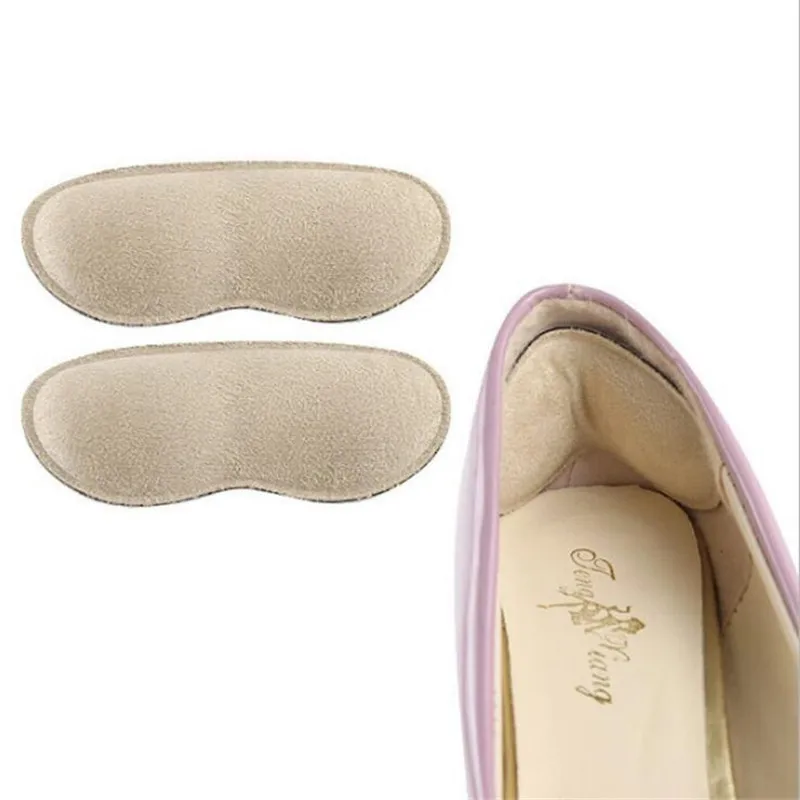 Thickened Suede Shoe Insert Anti Slip Cushion Pads Protector Heels Rubbing Half yard Heel Shoes Insole Grips Unisex 2pcs = 1pair