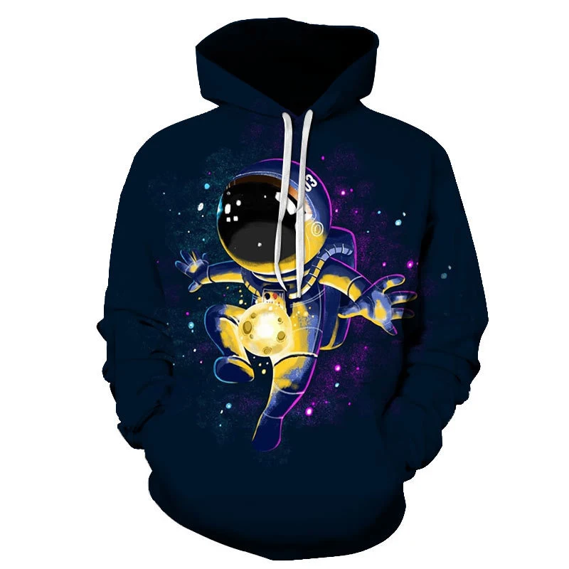 

Astronaut Pattern Style Men's Hoodies Funny Sweatshirts Oversized Teens Hip Hop Fashion 2022 Hot Sale Casual Spring Pullover