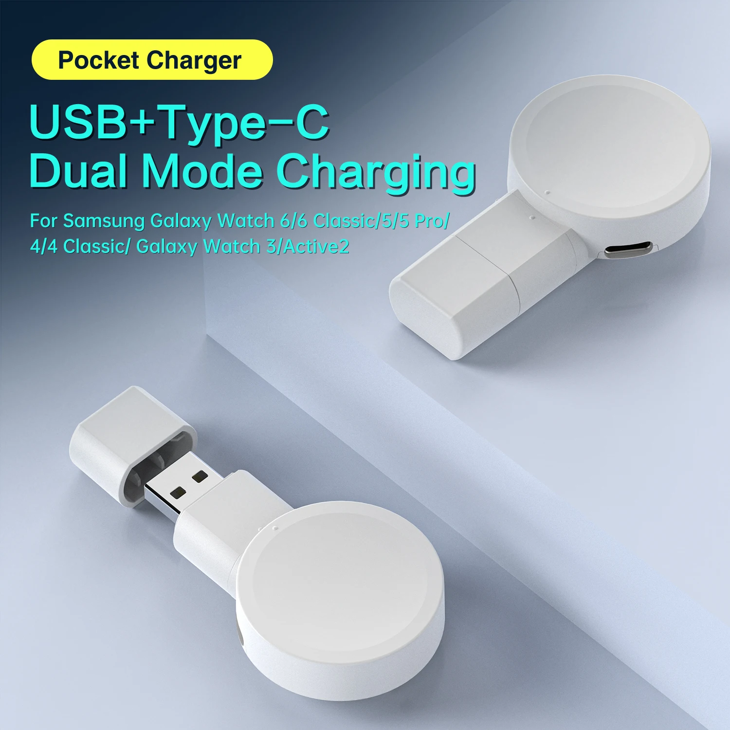 

Портативное зарядное устройство для Samsung Galaxy Watch 4 5 40 мм 44 мм USB зарядное устройство для Galaxy Watch 4 Classic 42 мм 46 мм Active 1/2 Watch 3 5Pro