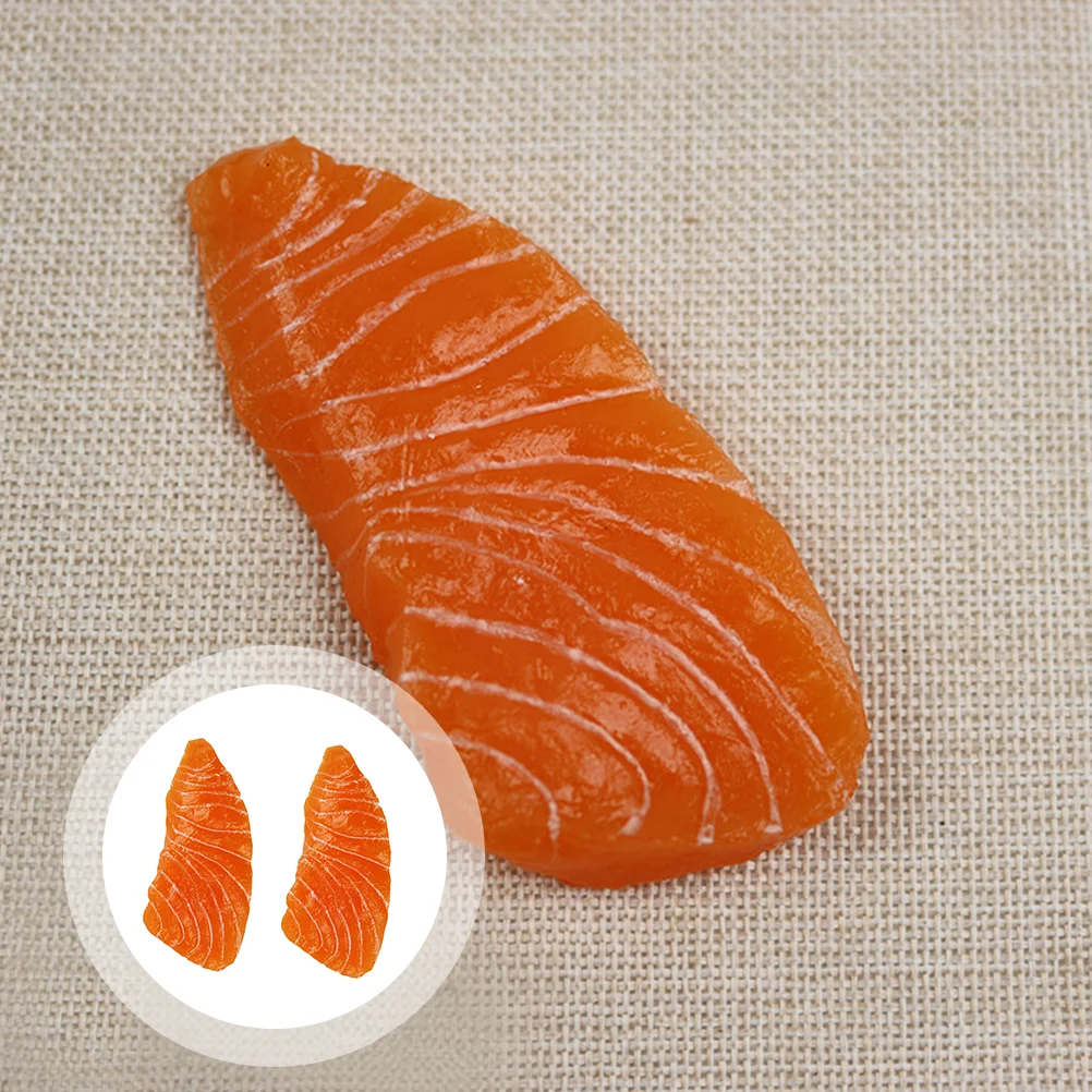 Salmon Fake Meat Model Artificial Display Decor Props Prop Models Toy Simulation Play Sushi Realistic Simulated Lifelike Kitchen artificial burger model