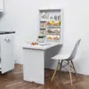 Computer Wall Mounted Folding Laptop Desk w/Multiple Storage,Modern Space-Saving 1