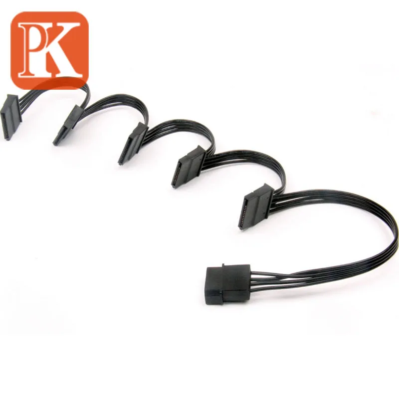 

4Pin 1 to 5 IDE SATA 15Pin Hard Drive Power Supply Splitter Cable Cord for PC 4 Pin To Hard Disk SATA Adapter Cable