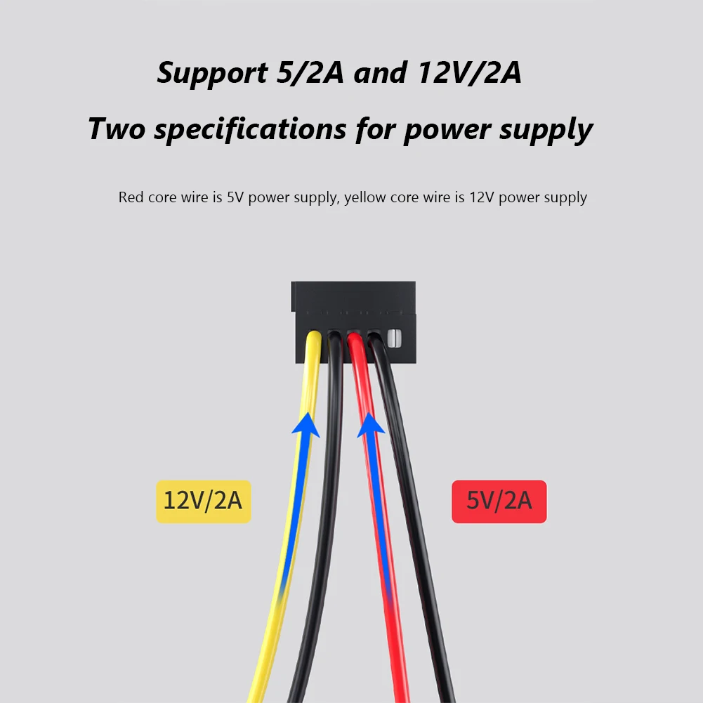 DIY Power Connectors Hard Drive 1 to 5 SATA Power Cable Adapter Splitter Cables Hard Drive Power Supply Cord