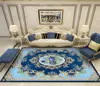 Blue European Luxury Pattern Carpets Room Decoration Living Room Area Rug Home Anti-slip Floor Mat Children Bedroom Carpet Large 1