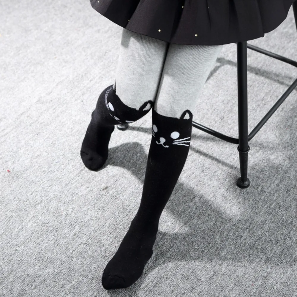 Children's Cartoon Tights For Lovely Girls Patchwork Embroidery Designs Stockings Spring Pantyhose Baby Kawaii Tights