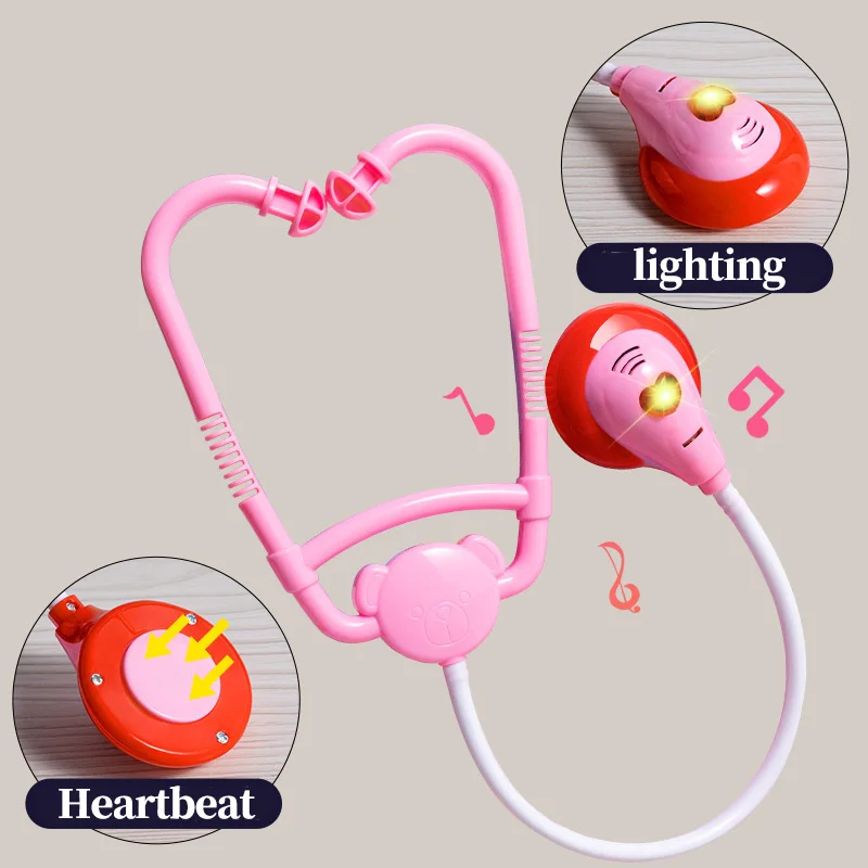 Doctor Play Set Stethoscope Toy for Kids Simulation Doctor Nurse Role Play Dentist Accessories Hospital Medical Kit