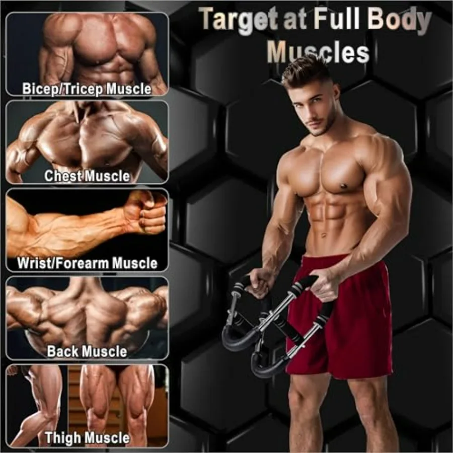 Twister Arm Trainer, Adjustable Resistance Chest Workout Equipment for Men Women, Forearm Biceps Tricep Chest Thigh Exerciser, P