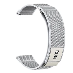 Military - Style Nylon Canvas Watch Band - Sporty and Durable Strap - 22mm (White and gray)