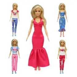 Dolls Dress Outfit Kids Toys Free Shipping Items Mini Clothes 30cm Accessories For Barbie DIY Dressing Girls Game Best Present