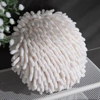 Chenille Hand Towels Kitchen Bathroom Hand Towel Ball with Hanging Loops Quick Dry Soft Absorbent Microfiber Towels 6