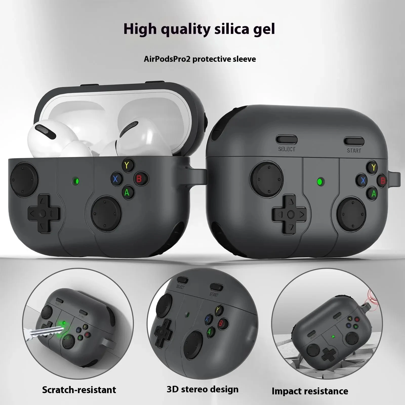 Game Console Design Silicone Protective AirPods Case Cover