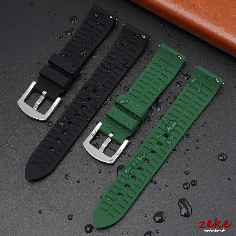 Premium Rubber Silicone Watch Band - Versatile Strap for Men & Women (Multiple Size Options)