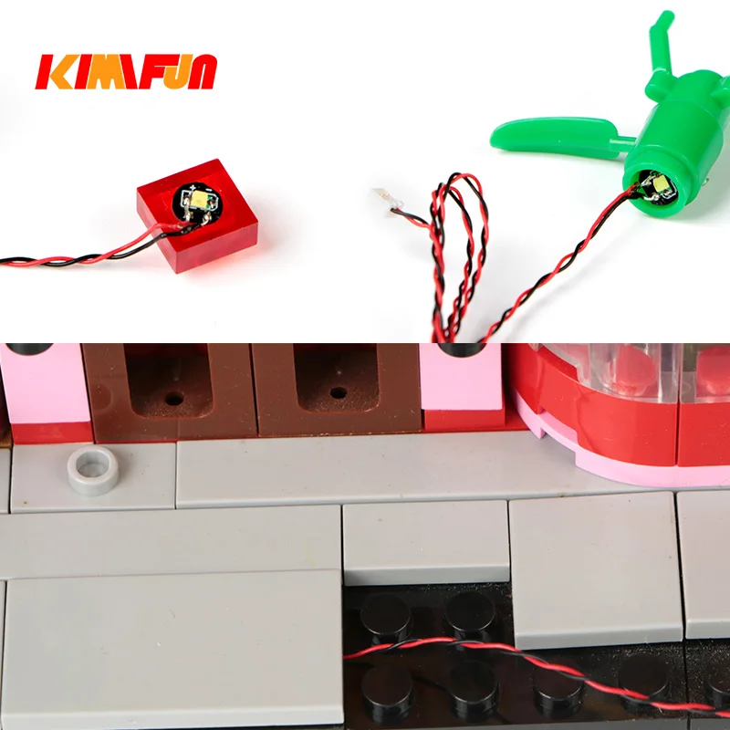 10PCS 0.8mm 핀 RGB LED 빌딩 블록 USB 램프 DIY 가로등 도시 전기 장식 1X1 벽돌 호환 모든 브랜드