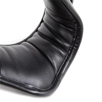 Erotic Black Soft Sponge Padded Inside Leather Chastity Posture Neck Collar For Bdsm Choker Bondage Couples Harness Sex Products 3