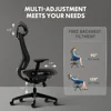 Big and Tall Office Chair Heavy Duty,4D Armrest Mesh Ergonomic Home Office Chair with High Back,Tilt Function, 360°Swivel Wheels 5