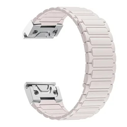 Magnetic Silicone Strap - 26mm Adjustable Wristband Bracelet - Fenix 6X 6X PRO (Starlight - S)