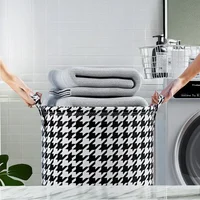 Foldable Round Clothes Laundry Basket Child Toys Dirty Clothes Household Storage Box Cotton Waterproof Large Capacity Organizer 3