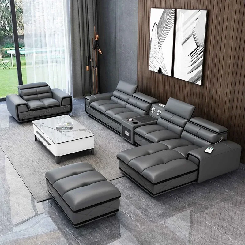 

Sofa-sized modern minimalist furniture combination set for three or four people, fabric technology cloth sofa