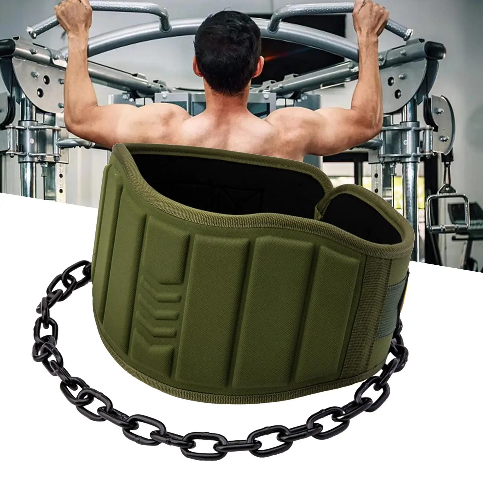 

Dipping Belt Body Building Weight Lifting Chain Trainer Support Training Toner Dip Belt for Women Men Home Workout Gym Exercise