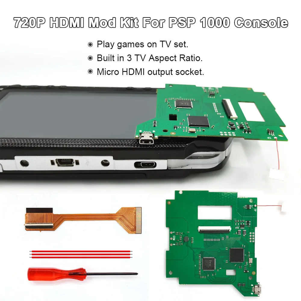 Hispeedido Nuovissimo Psp 1000 Digital To Digital Hdmi Kit Psp Digital Hdmi-Compatibile Mod Per Console Psp 1000