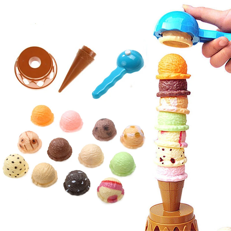 11Pcs Kids Pretend Play Ice Cream Set Food Toys Educational Kitchen Toddler 