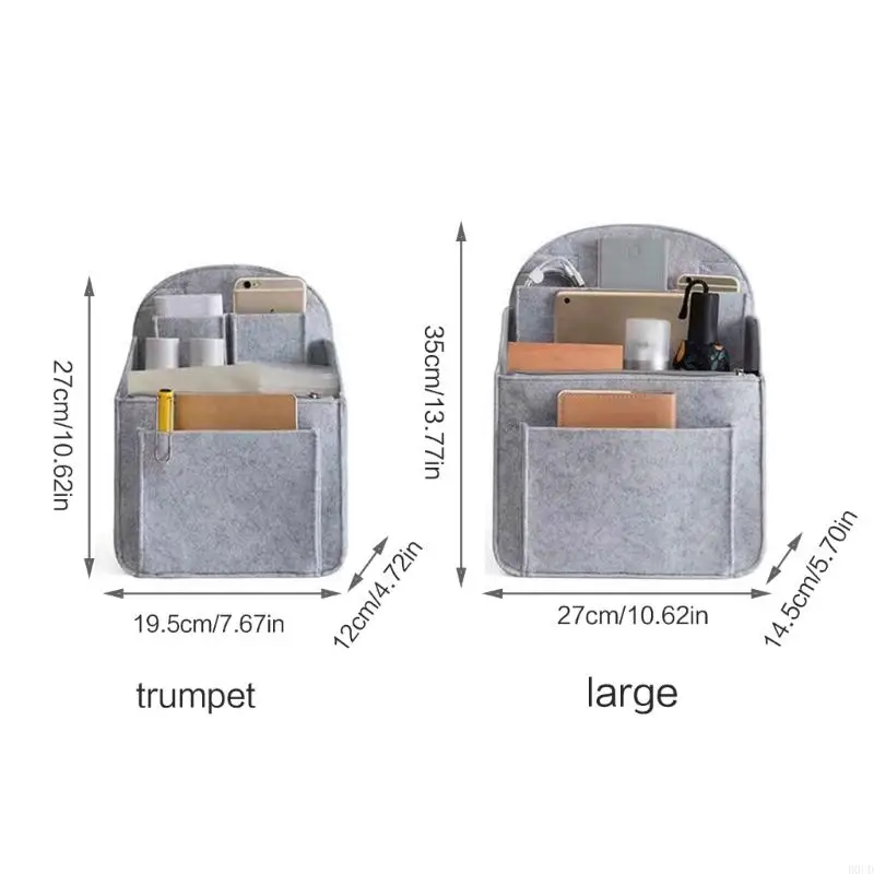 D0UD Shoulder Bag Handbag Insert Pocket Backpack Insert Small Bag Divider 6
