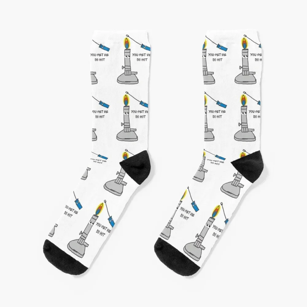 

Microbiology Lab Bunsen Burner Loop Flame Socks men cotton high quality Novelties Socks For Girls Men's