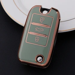 Premium TPU Key Cover Case for Enhanced Car Styling Accessories (Green key case)
