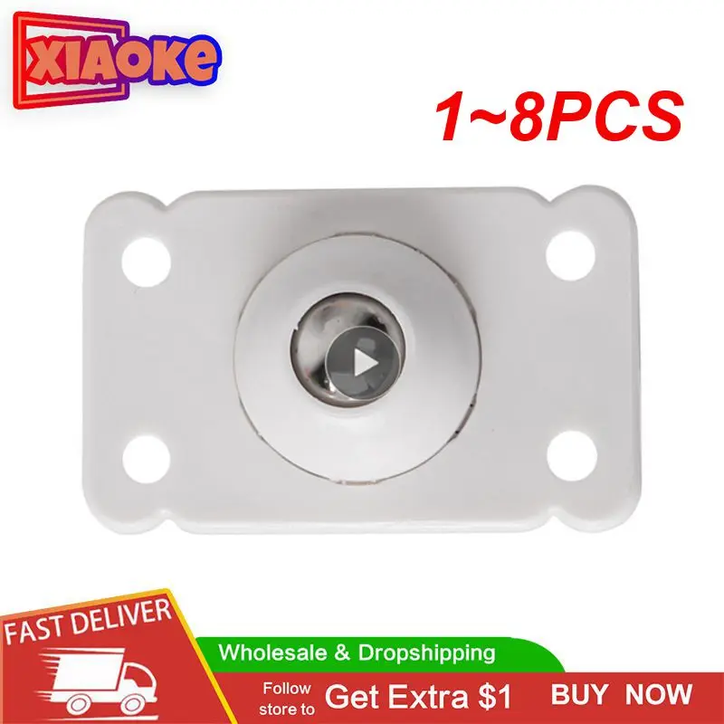 

1~8PCS Drop-ShippingAdhesive Swivel Casters Furniture Wheel For Storage Box Trash Can Universal Pulleys Sticky Wheels No
