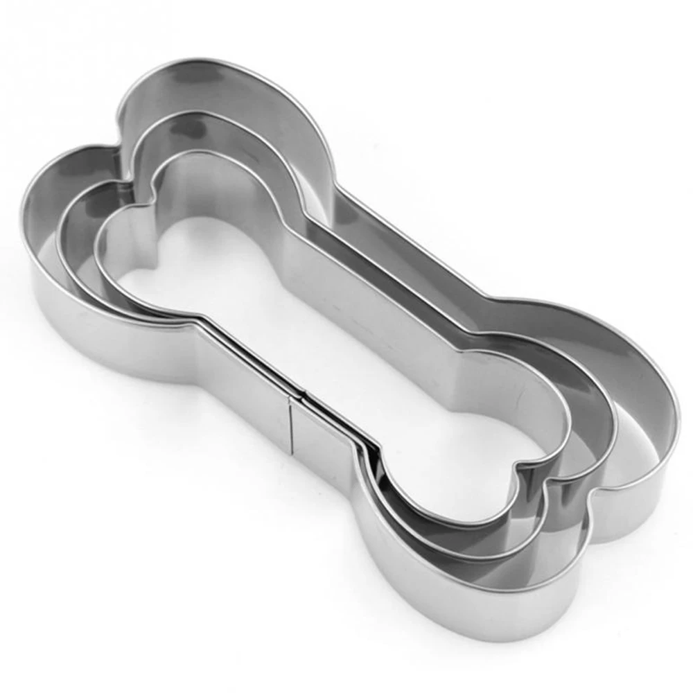 Set Cookie Cutter Set Baking Tray Dog Bone Shape Cookies Stainless Steel Cookie Mold Baking Kitchen Cutter Tools