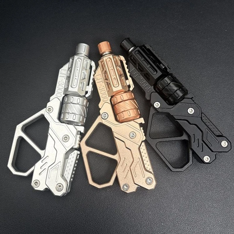 QT-3000 Metal EDC Fidget Spinner Revolver Flip Push Slider