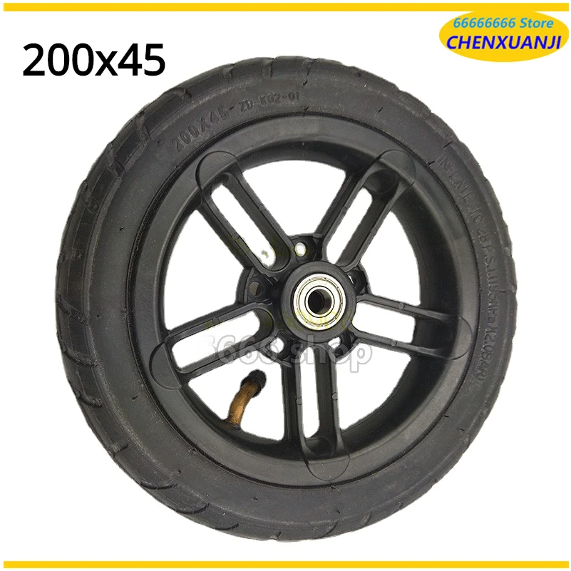 

6mm 8mm 10mm inner hole Good quality wheel 200x45 wheel 8 inch Castor Wheel with Tyre & Tube motorcycle parts electric scooter
