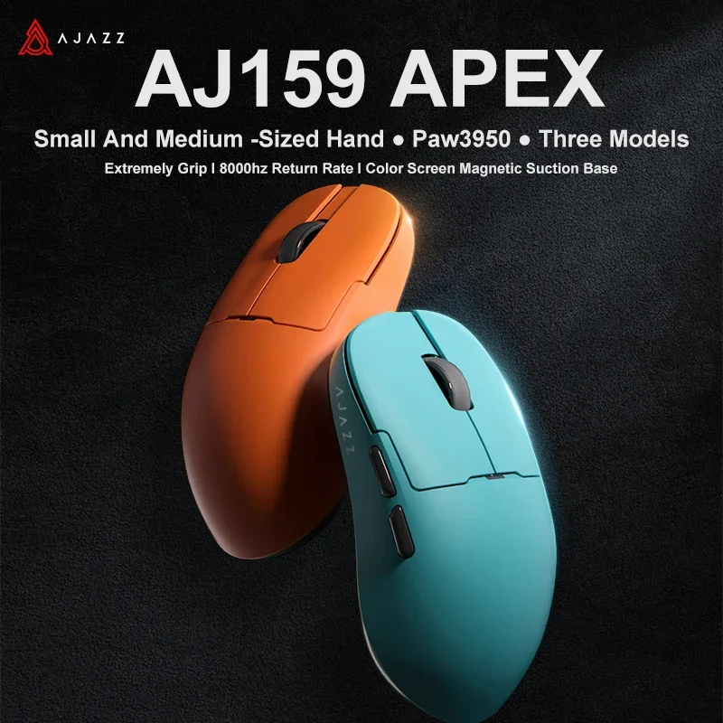 Wireless Gamer Mouse AJAZZ AJ159 APEX/AJ159PRO with RGB Magnetic Charging Base Lightweight AJ159P for PC Laptop wireless mouse,gaming mouse