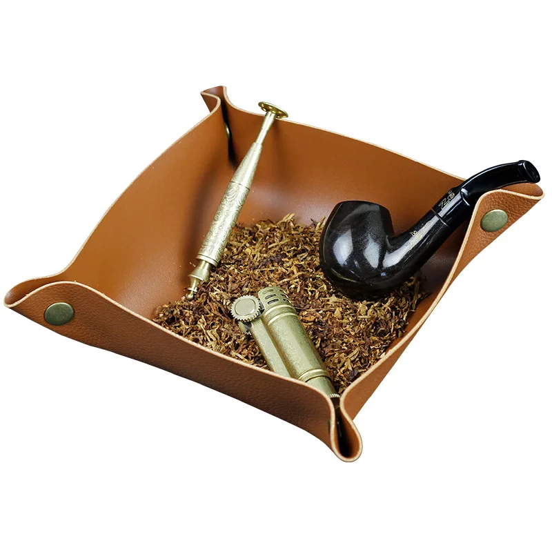

Portable Tobacco Shredded Grass Tray Metal Buckle Pipe Shredded Tobacco Accessories Storage Tray Pipe Tray