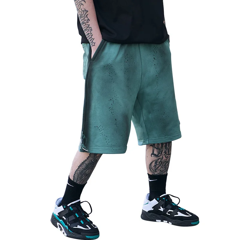 

2022 New Summer Brand Shorts Mens Trend Stitching Loose Casual Sports Shorts Hip Hop Streetwear Male Gyms Fitness Short