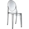 Modern Acrylic Stacking Two Dining Side Chairs in Smoke 4