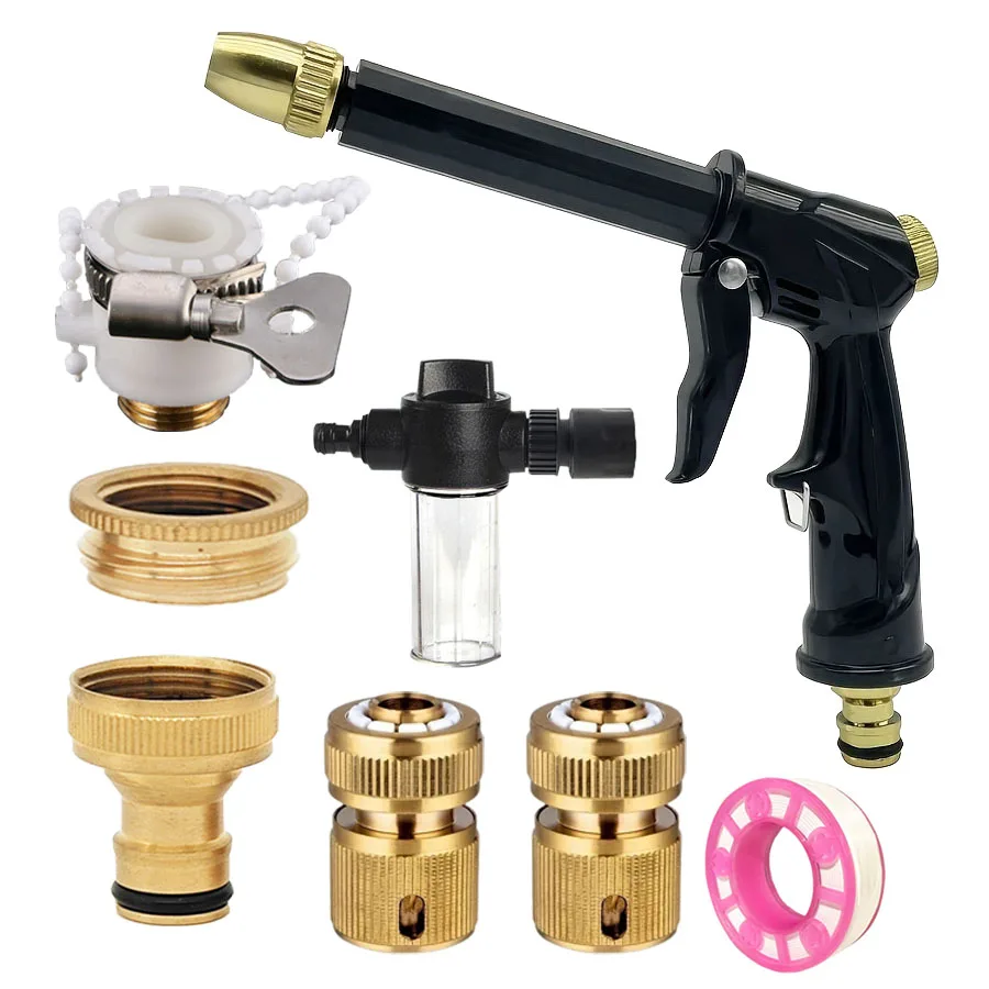 새로운 휴대용 자동차 세척 도구 고압 스프링클러 물총 세차기 정원 물주기 호스 노즐 폼 랜스 ?