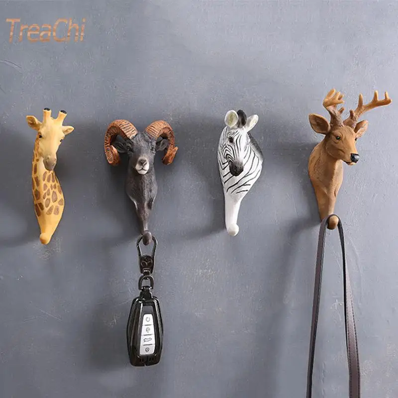 

American Animal Retro Hook Wall Decoration Wall Hanging Personality Pendant Home Decoration Three-Dimensional Resin Crafts