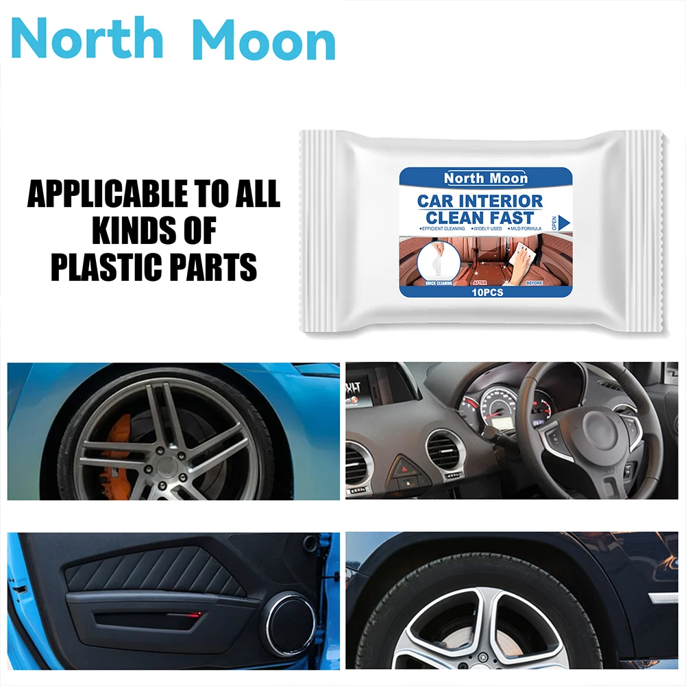 Car Interior Dashboard Console Cleaning Wet Towel Glass Window Dust Remover Wipe 3