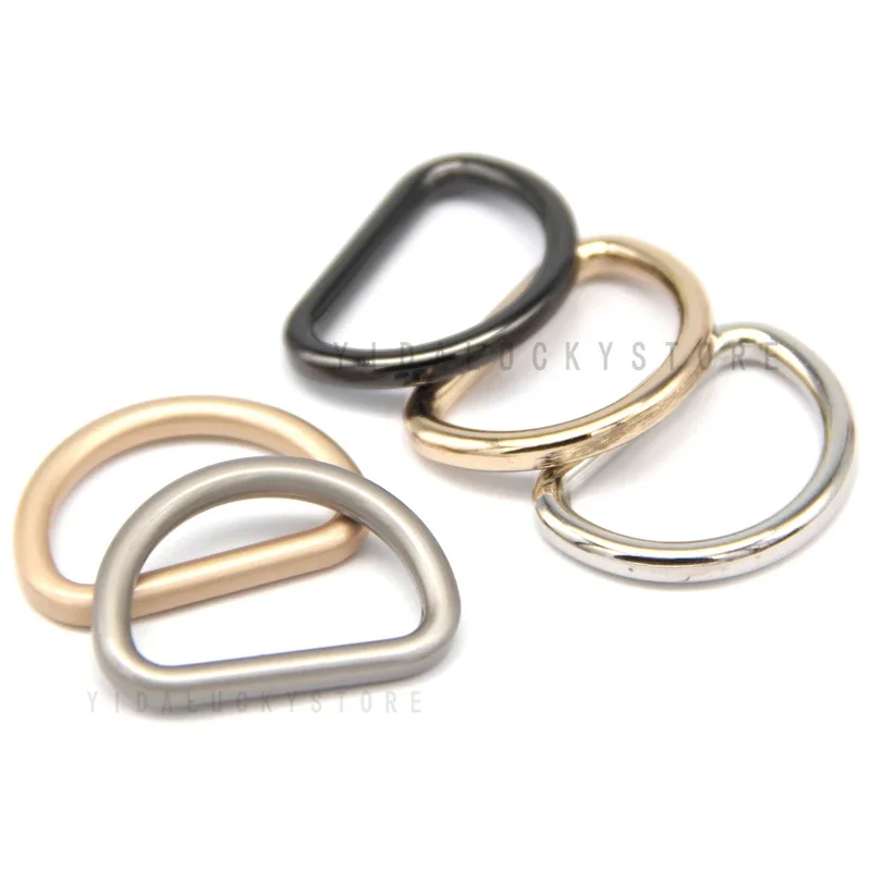 

HENGC 35mm 40mm D Dee Round Gold Metal Ring Buckles For Leather Belt Shoes Bags Garment Big Decorative DIY Crafts Wholesale