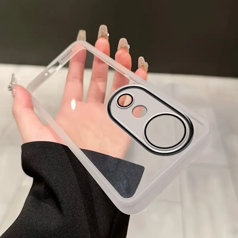 Clear TPU Phone Case with Camera Lens Protector Film