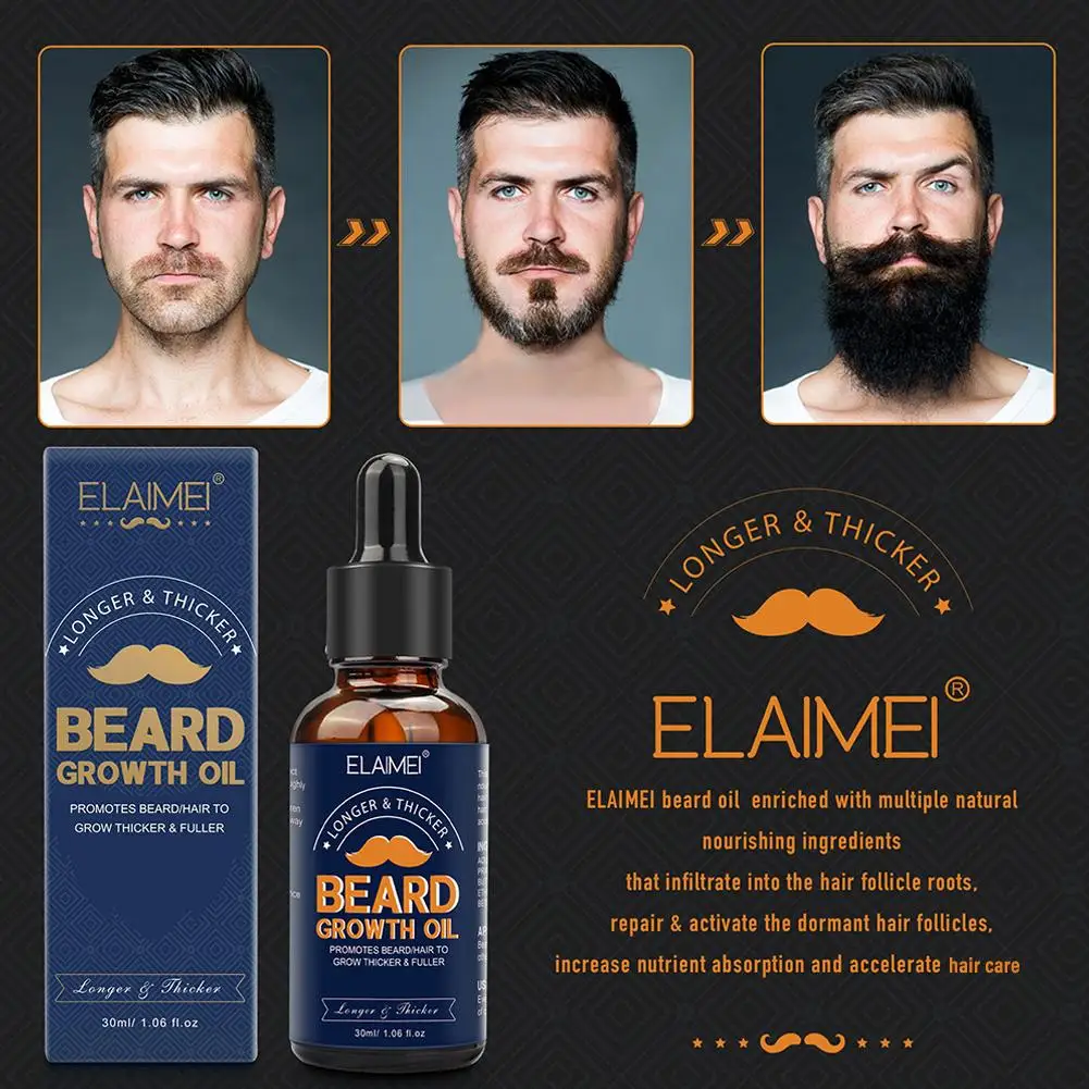 Beard Oil for Men Beard Growth Oil Conditioner Mustaches Growth Stronger Thicker Fuller Softener Faster Beard Oil