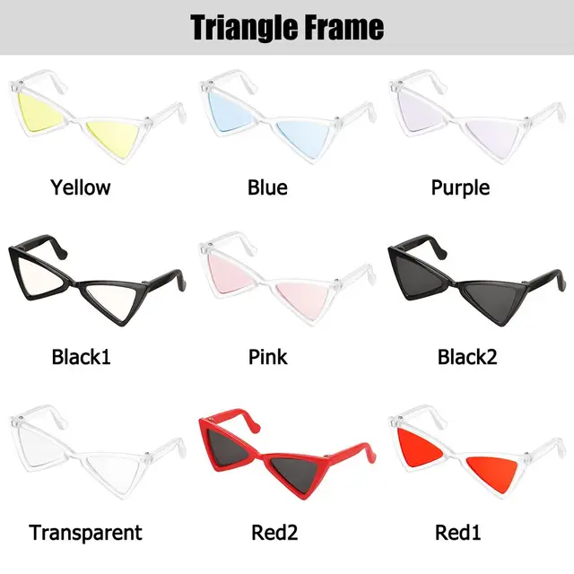 1PC Lovely Pet Eyeglasses Multicolor Square Round Triangle Glasses Fashion Cool Cat Dog Photos Props Accessories Pet Products 5