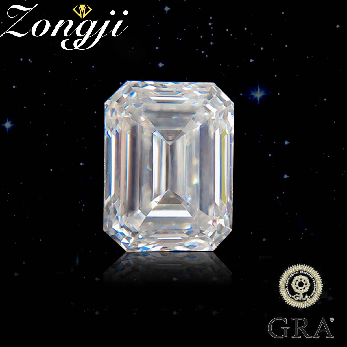 Изумрудная огранка камень Муассанит незакрепленные драгоценные камни 1 ~ 5.0ct DEF