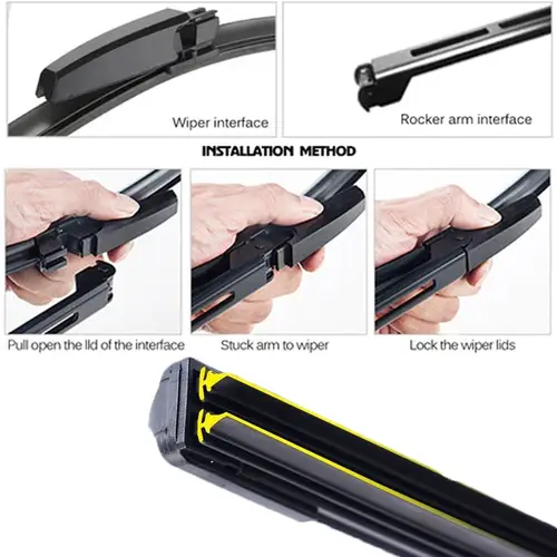 Car Windshield Wiper blades Universal Soft Double layer Rubber Frameless Bracketless car wipers 14" 16" 19" 20" 21" 22" 24"26" - Image 7