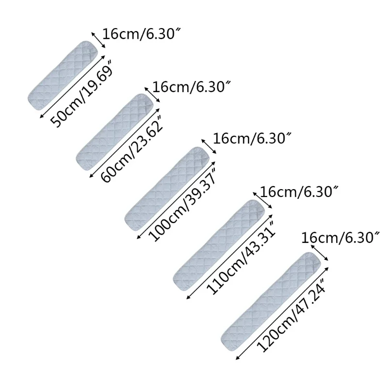 2Pcs Cotton Crib Wrap Safe Teething Protector Baby Anti-bite Solid Color Bed Fence Guardrail Cover crib bumper